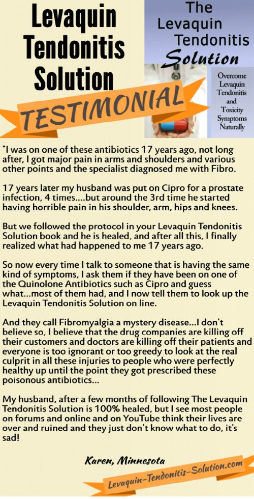 Levaquin Tendonitis Solution Testimonial Levaquin Tendonitis Solution Review